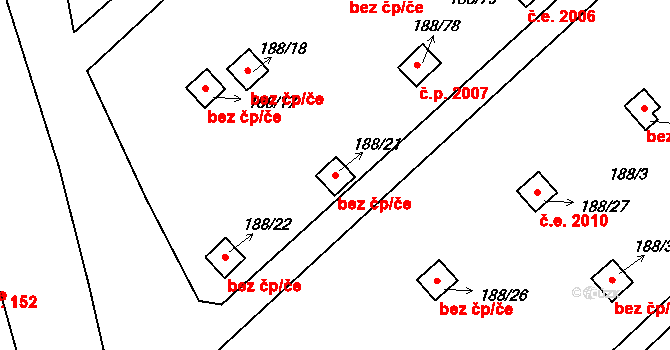 Teplice 39161960 na parcele st. 188/21 v KÚ Sobědruhy, Katastrální mapa