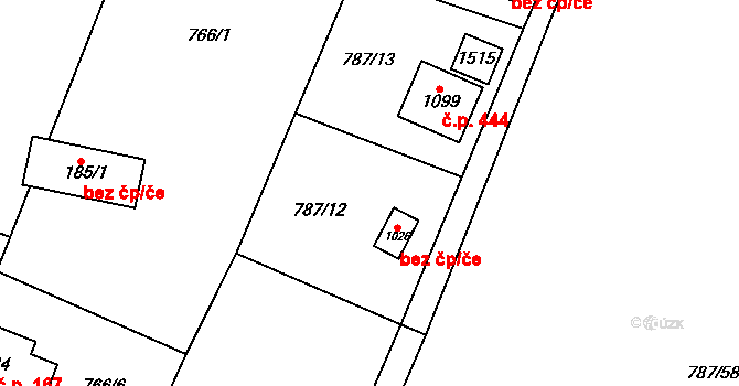 Frýdek-Místek 47284960 na parcele st. 1026 v KÚ Skalice u Frýdku-Místku, Katastrální mapa