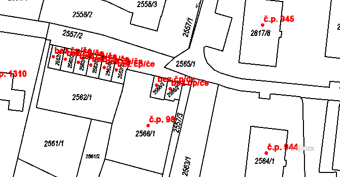 Orlová 49454960 na parcele st. 2566/2 v KÚ Poruba u Orlové, Katastrální mapa