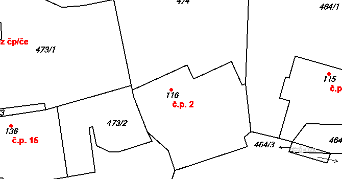 Chloumky 2, Holovousy na parcele st. 116 v KÚ Holovousy v Podkrkonoší, Katastrální mapa