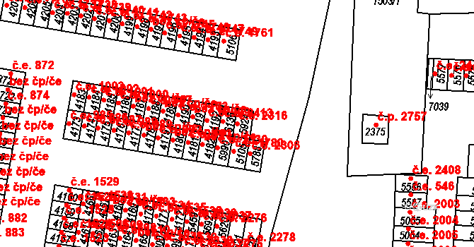 Cheb 2316 na parcele st. 5924 v KÚ Cheb, Katastrální mapa