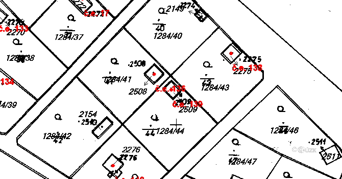 Úšovice 139, Mariánské Lázně na parcele st. 2509 v KÚ Úšovice, Katastrální mapa