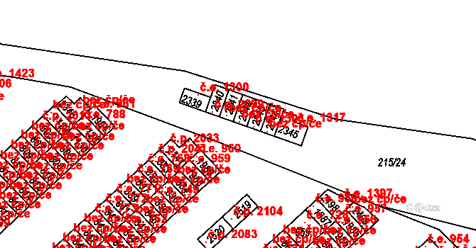 Sezimovo Ústí 1303, Katastrální mapa