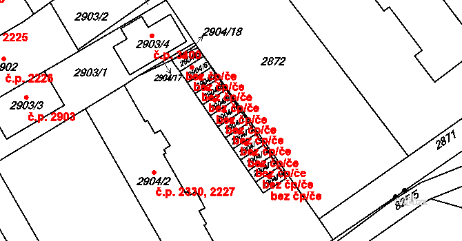 Brno 39447961 na parcele st. 2904/11 v KÚ Žabovřesky, Katastrální mapa