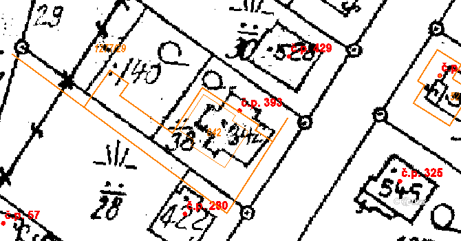 Lukov 393 na parcele st. 642 v KÚ Lukov u Zlína, Katastrální mapa