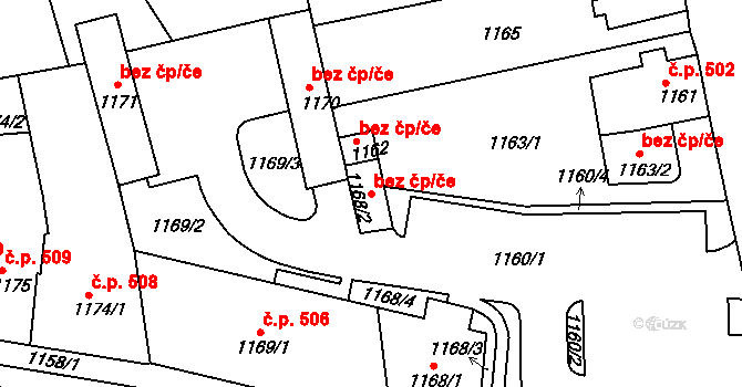 Krnov 42669961 na parcele st. 1168/2 v KÚ Opavské Předměstí, Katastrální mapa