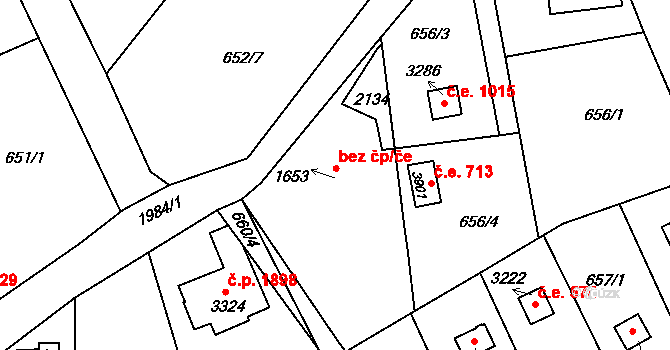 Náchod 46500961 na parcele st. 1653 v KÚ Náchod, Katastrální mapa