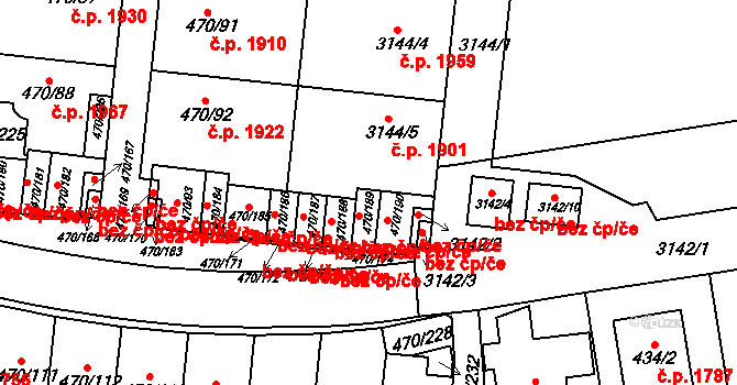 Praha 46708961 na parcele st. 470/189 v KÚ Krč, Katastrální mapa