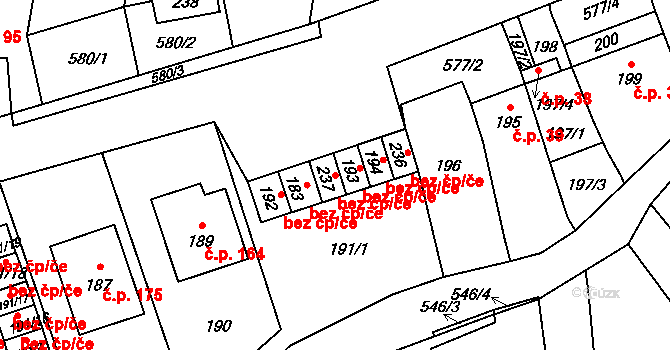 Bystrovany 47298961 na parcele st. 237 v KÚ Bystrovany, Katastrální mapa