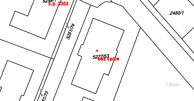 Litoměřice 47625961 na parcele st. 5227/53 v KÚ Litoměřice, Katastrální mapa
