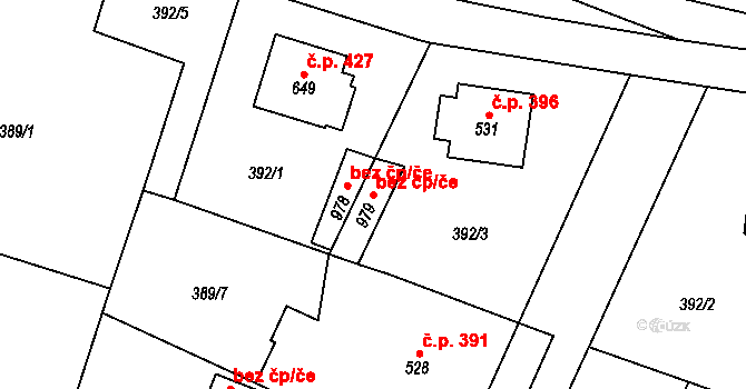 Doudleby nad Orlicí 78909961 na parcele st. 979 v KÚ Doudleby nad Orlicí, Katastrální mapa