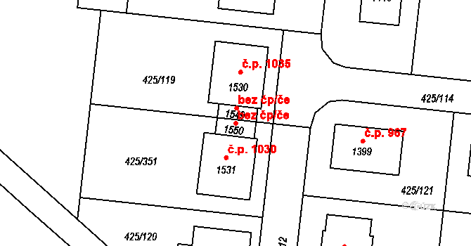Horoměřice 88230961 na parcele st. 1550 v KÚ Horoměřice, Katastrální mapa