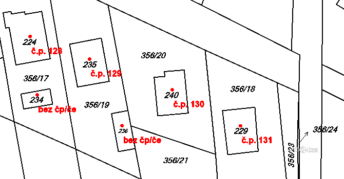 Mramotice 130, Znojmo na parcele st. 240 v KÚ Mramotice, Katastrální mapa