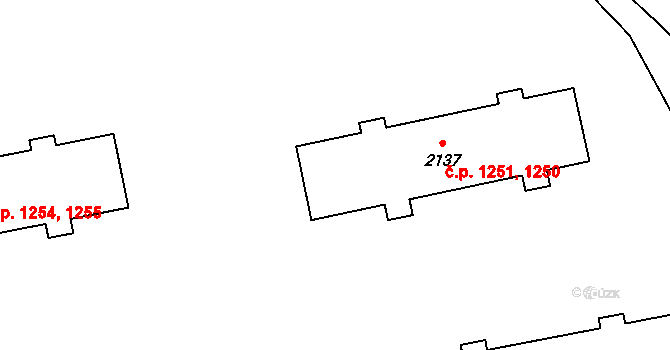 Lipník nad Bečvou I-Město 1250,1251, Lipník nad Bečvou na parcele st. 2137 v KÚ Lipník nad Bečvou, Katastrální mapa