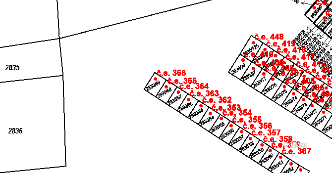 Rumburk 1 365, Rumburk na parcele st. 2830/68 v KÚ Rumburk, Katastrální mapa
