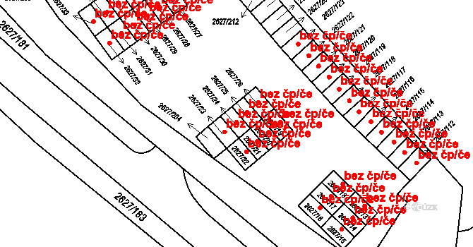 Opava 42275962 na parcele st. 2627/24 v KÚ Opava-Předměstí, Katastrální mapa