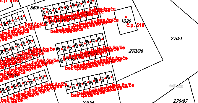 Třemošnice 43774962 na parcele st. 634 v KÚ Třemošnice nad Doubravou, Katastrální mapa