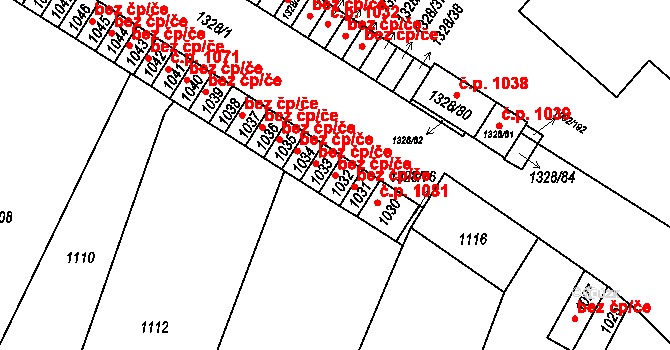 Brodek u Přerova 43803962 na parcele st. 1032 v KÚ Brodek u Přerova, Katastrální mapa