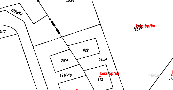 Osek 45944962 na parcele st. 112 v KÚ Osek u Sobotky, Katastrální mapa