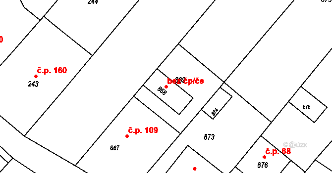 Svatoslav 46071962 na parcele st. 868 v KÚ Svatoslav u Tišnova, Katastrální mapa