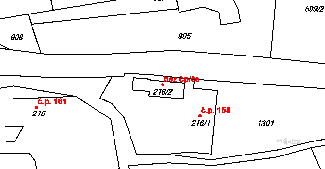 Hrabišín 81283962 na parcele st. 216/2 v KÚ Hrabišín, Katastrální mapa