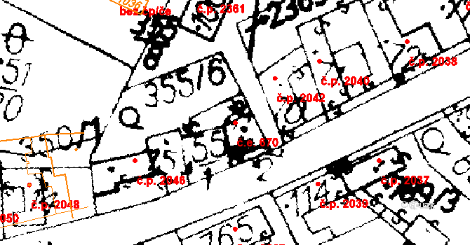 Podlusky 670, Roudnice nad Labem na parcele st. 55/2 v KÚ Podlusky, Katastrální mapa