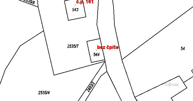 Kunratice u Cvikova 97594962 na parcele st. 544 v KÚ Kunratice u Cvikova, Katastrální mapa