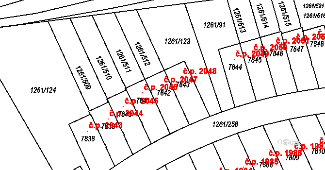 Beroun-Město 2047, Beroun na parcele st. 7842 v KÚ Beroun, Katastrální mapa