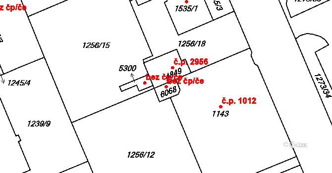 Šumperk 42069963 na parcele st. 6068 v KÚ Šumperk, Katastrální mapa