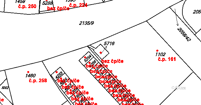 Trutnov 49256963 na parcele st. 5716 v KÚ Trutnov, Katastrální mapa