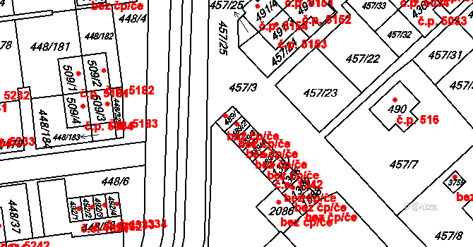 Otrokovice 50285963 na parcele st. 489/2 v KÚ Otrokovice, Katastrální mapa
