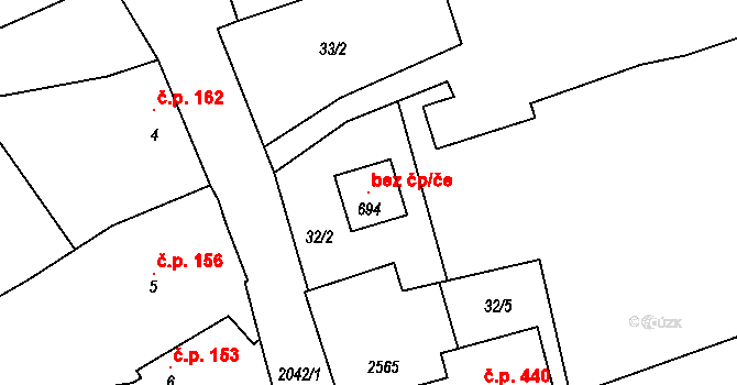 Brantice 106849964 na parcele st. 694 v KÚ Brantice, Katastrální mapa