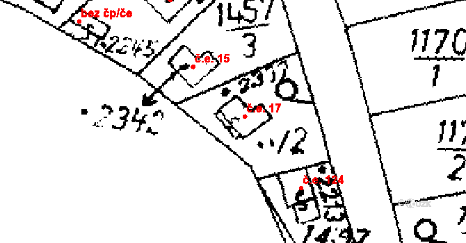 Byšičky 17, Lysá nad Labem na parcele st. 2337 v KÚ Lysá nad Labem, Katastrální mapa