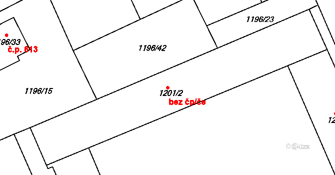 Proboštov 39139964 na parcele st. 1201/2 v KÚ Proboštov u Teplic, Katastrální mapa