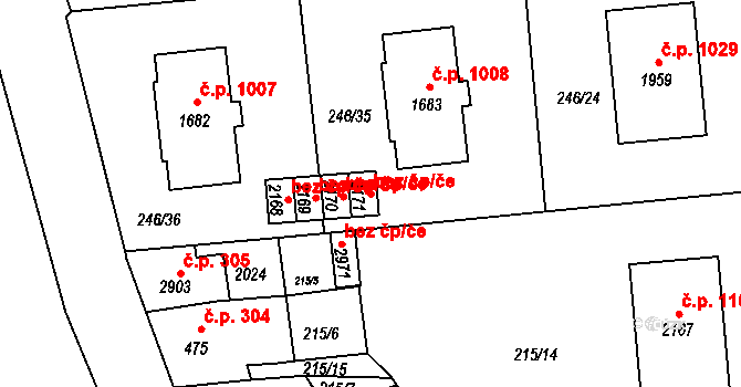 Vodňany 40747964 na parcele st. 2171 v KÚ Vodňany, Katastrální mapa