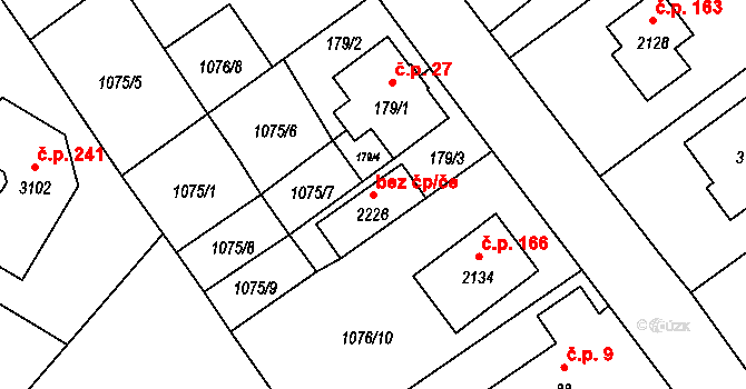 Mariánské Lázně 42037964 na parcele st. 2226 v KÚ Úšovice, Katastrální mapa