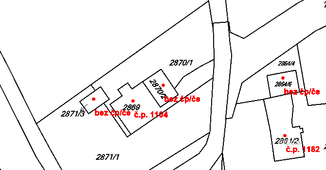 Český Těšín 42118964 na parcele st. 2870/2 v KÚ Český Těšín, Katastrální mapa
