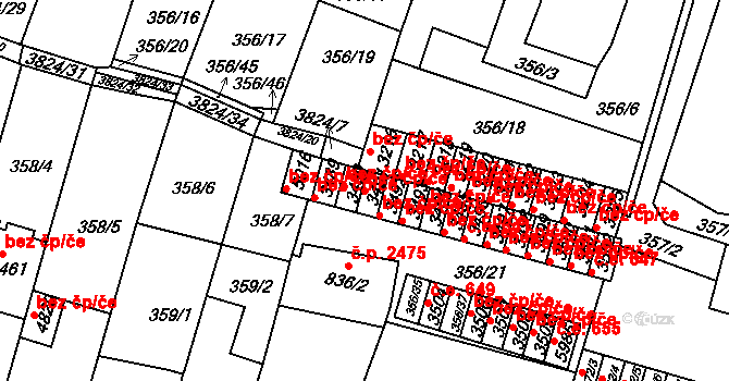Rakovník 42726964 na parcele st. 3491 v KÚ Rakovník, Katastrální mapa