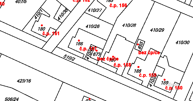 Nižbor 46979964 na parcele st. 673 v KÚ Nižbor, Katastrální mapa