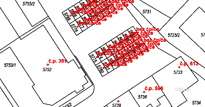 Žďár nad Sázavou 47216964 na parcele st. 5774 v KÚ Město Žďár, Katastrální mapa