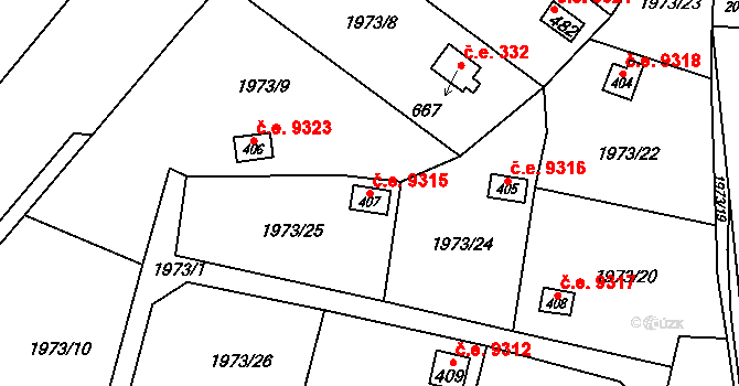 Dolní Libchavy 9315, Libchavy na parcele st. 407 v KÚ Dolní Libchavy, Katastrální mapa