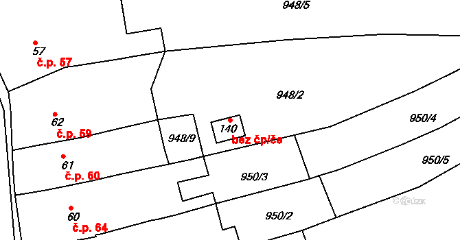 Chlístov 88510964 na parcele st. 140 v KÚ Chlístov u Rokytnice nad Rokytnou, Katastrální mapa