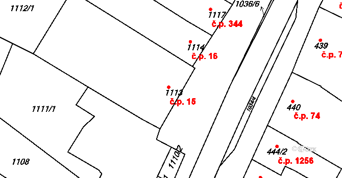 Svatobořice 15, Svatobořice-Mistřín na parcele st. 1113 v KÚ Svatobořice, Katastrální mapa