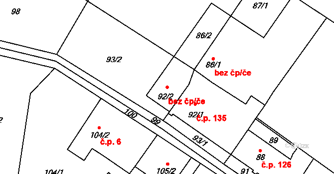 Bohumín 38222965 na parcele st. 92/2 v KÚ Pudlov, Katastrální mapa