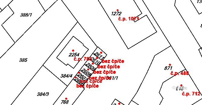 Lomnice nad Popelkou 42277965 na parcele st. 2611 v KÚ Lomnice nad Popelkou, Katastrální mapa