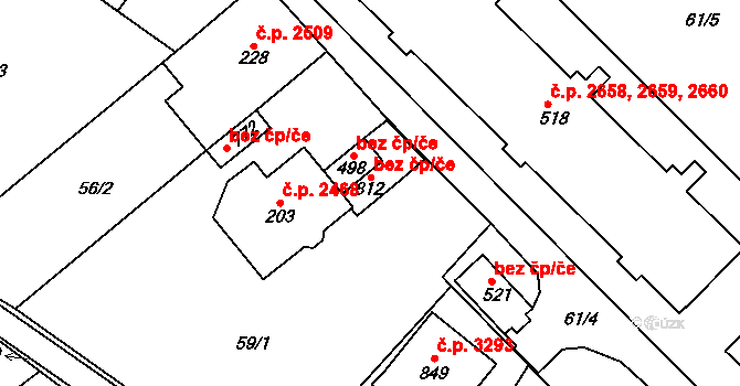 Šumperk 49458965 na parcele st. 812 v KÚ Dolní Temenice, Katastrální mapa