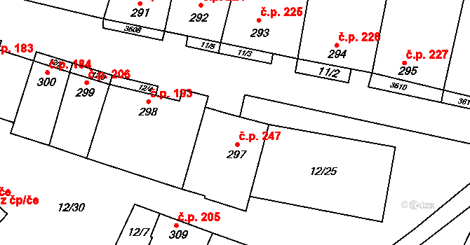 Brumovice 247, Katastrální mapa