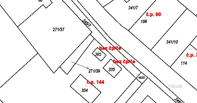 Konětopy 104592966 na parcele st. 365 v KÚ Konětopy, Katastrální mapa