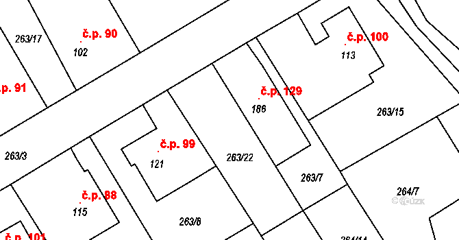 Olešnice 130, Katastrální mapa