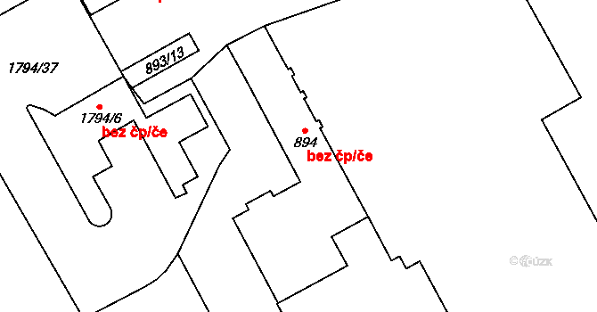 Kosmonosy 41881966 na parcele st. 894 v KÚ Kosmonosy, Katastrální mapa